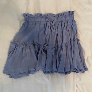 blue loose skirt